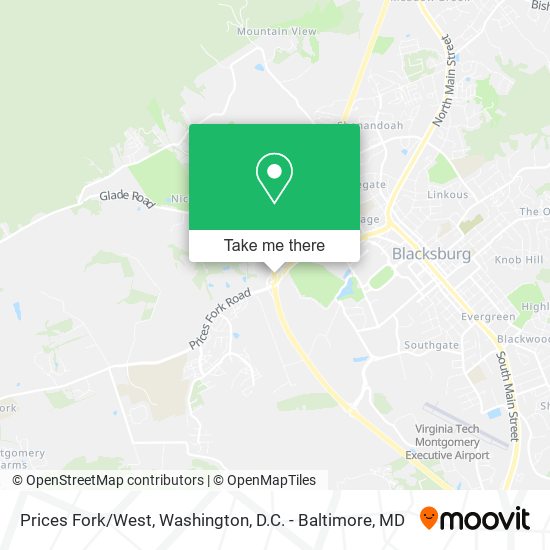 Prices Fork/West map