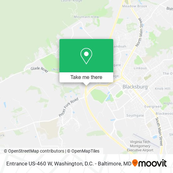 Entrance US-460 W map