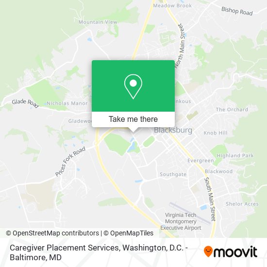 Caregiver Placement Services map