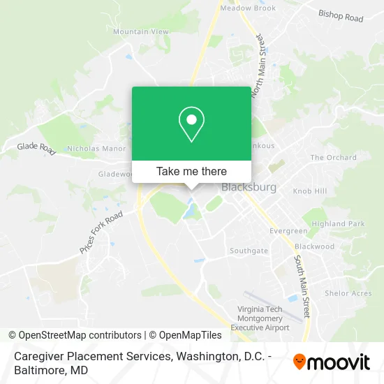 Caregiver Placement Services map