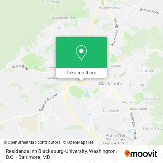 Residence Inn Blacksburg-University map