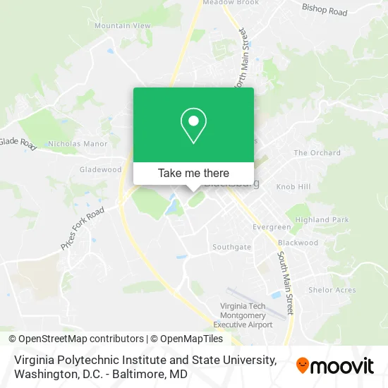 Virginia Polytechnic Institute and State University map