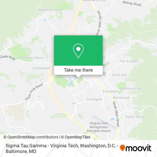 Sigma Tau Gamma - Virginia Tech map