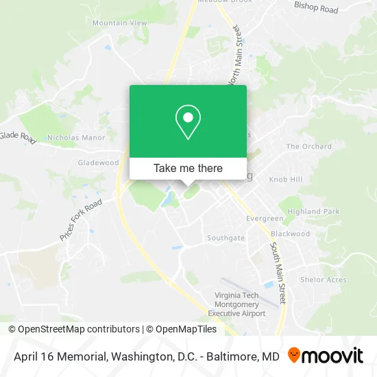 April 16 Memorial map
