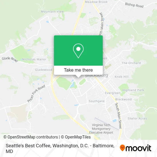 Seattle's Best Coffee map