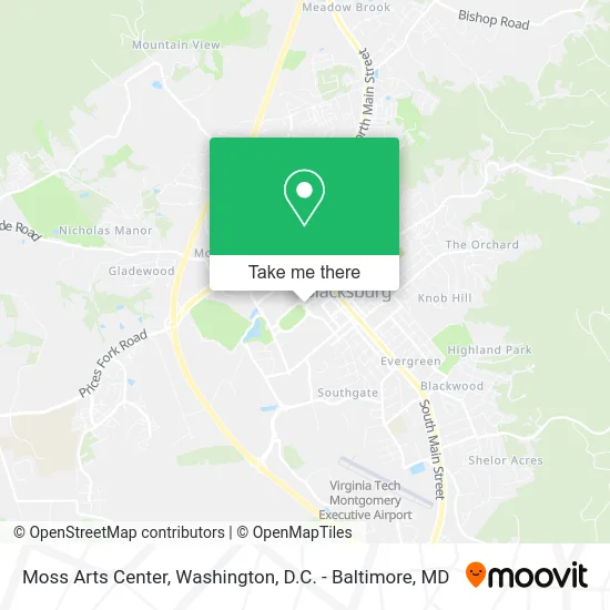 Moss Arts Center map