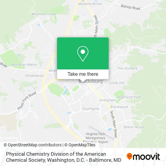 Physical Chemistry Division of the American Chemical Society map