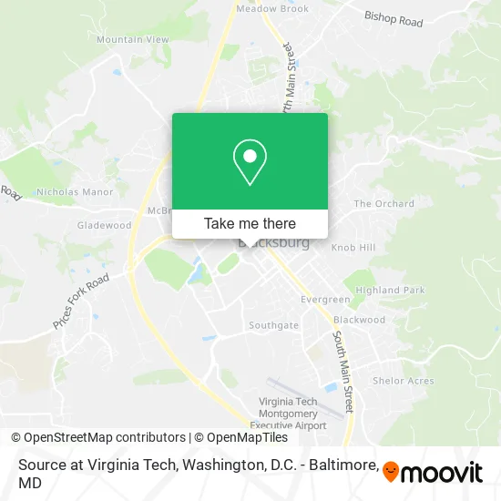 Source at Virginia Tech map
