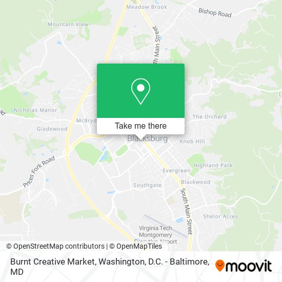 Burnt Creative Market map