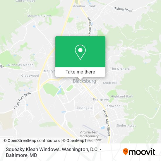 Squeaky Klean Windows map