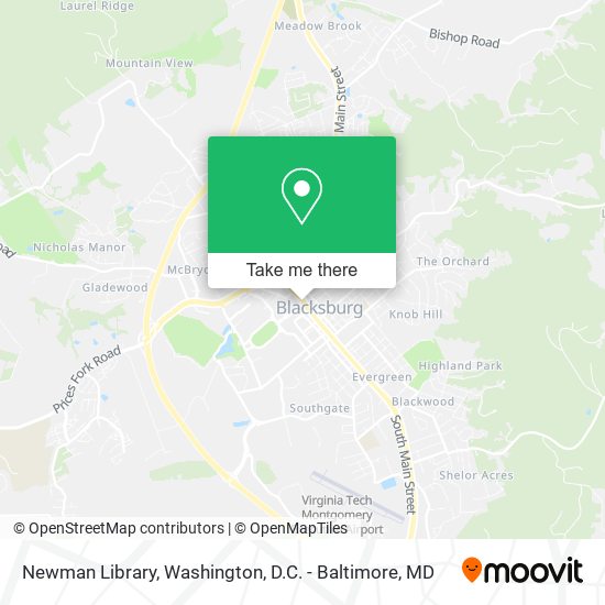 Mapa de Newman Library