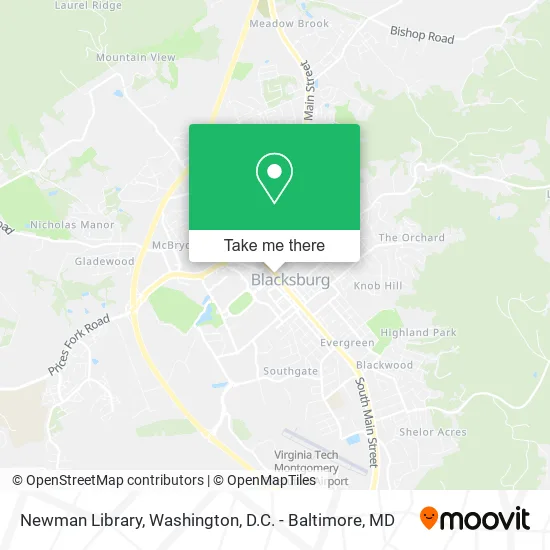 Newman Library map