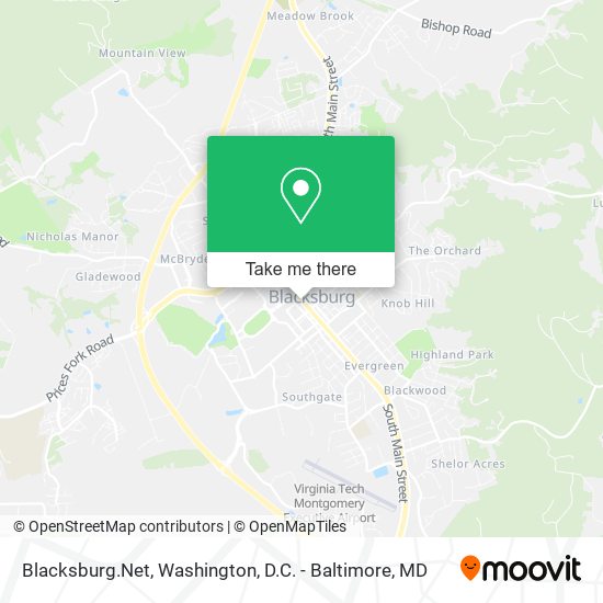 Blacksburg.Net map