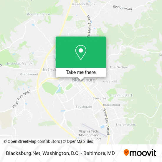 Blacksburg.Net map