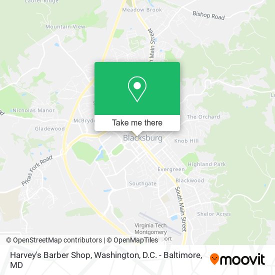 Harvey's Barber Shop map