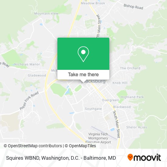 Squires WBND map