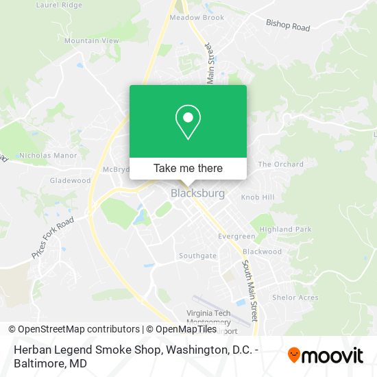 Herban Legend Smoke Shop map