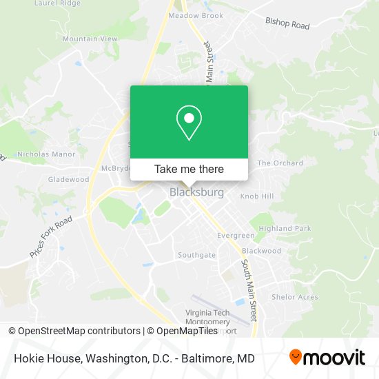 Hokie House map