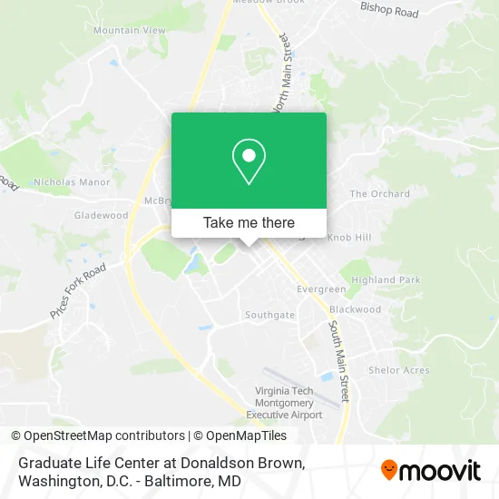 Mapa de Graduate Life Center at Donaldson Brown