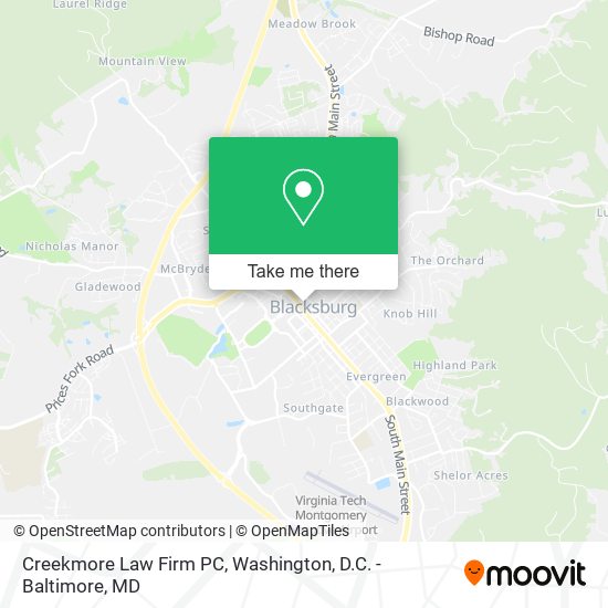 Mapa de Creekmore Law Firm PC
