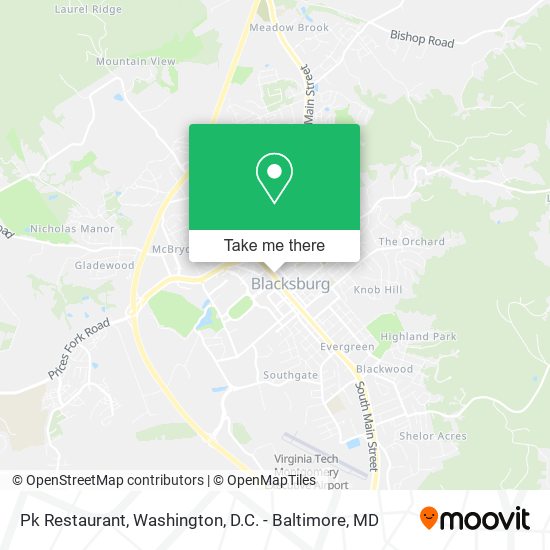 Pk Restaurant map