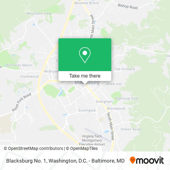 Blacksburg No. 1 map