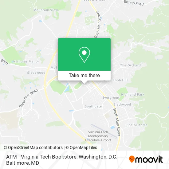 ATM - Virginia Tech Bookstore map