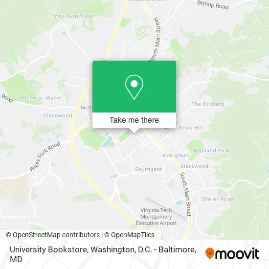 University Bookstore map