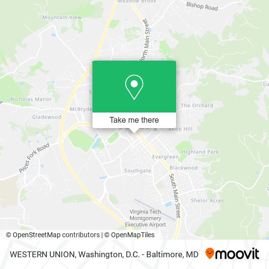 WESTERN UNION map