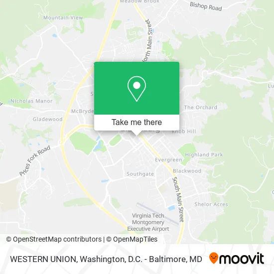WESTERN UNION map