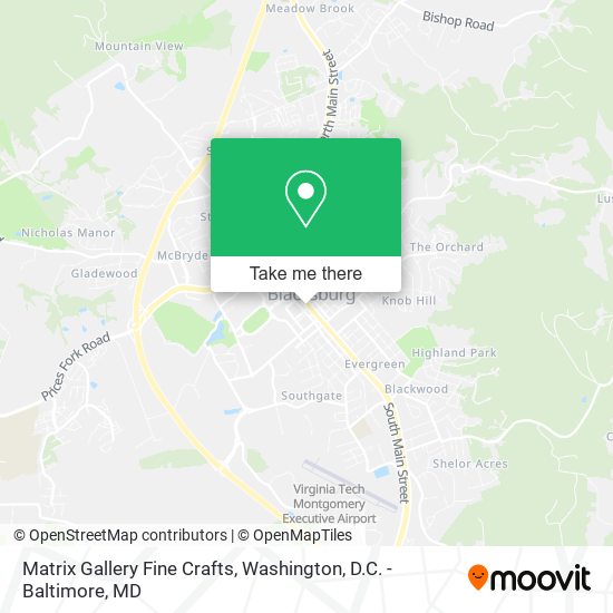 Matrix Gallery Fine Crafts map