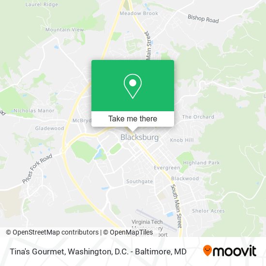 Tina's Gourmet map