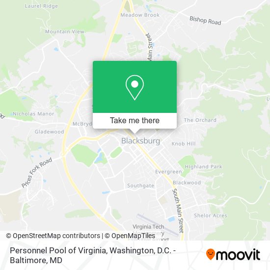 Personnel Pool of Virginia map