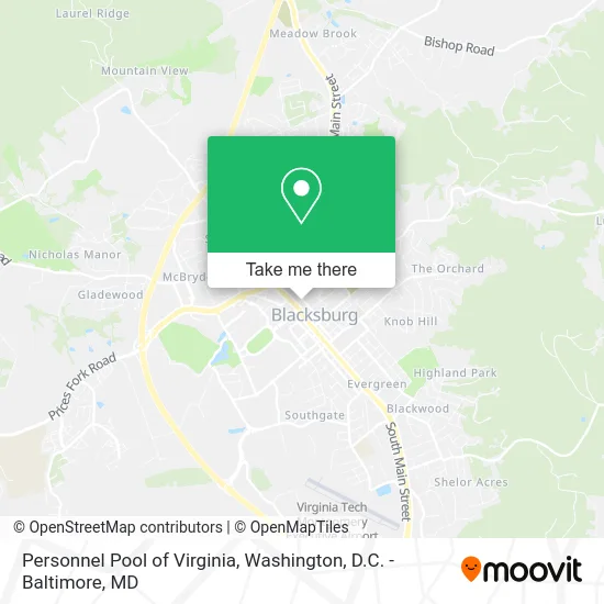 Personnel Pool of Virginia map