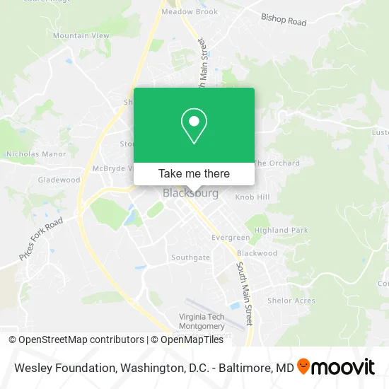 Wesley Foundation map