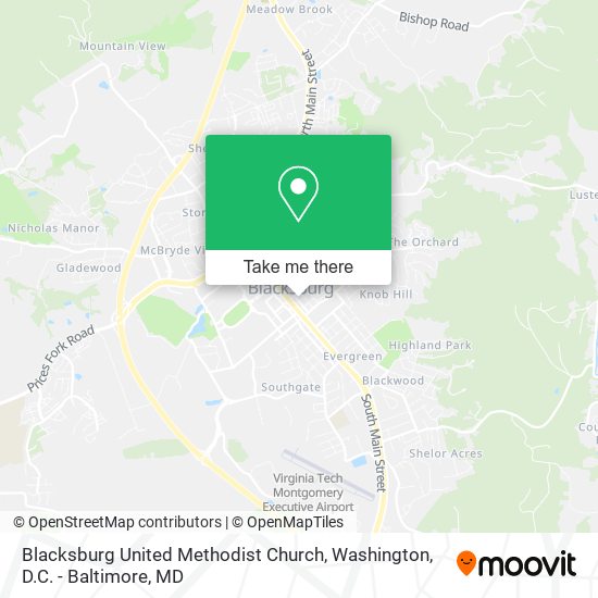 Blacksburg United Methodist Church map