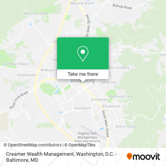 Mapa de Creamer Wealth Management
