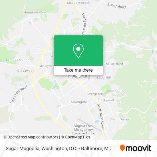 Sugar Magnolia map