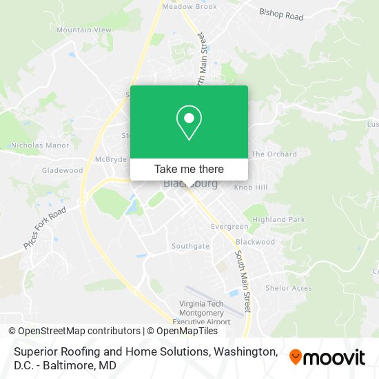 Superior Roofing and Home Solutions map