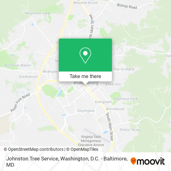 Johnston Tree Service map