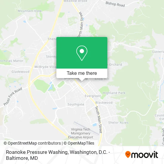 Roanoke Pressure Washing map