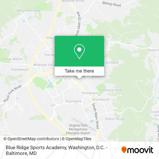 Blue Ridge Sports Academy map