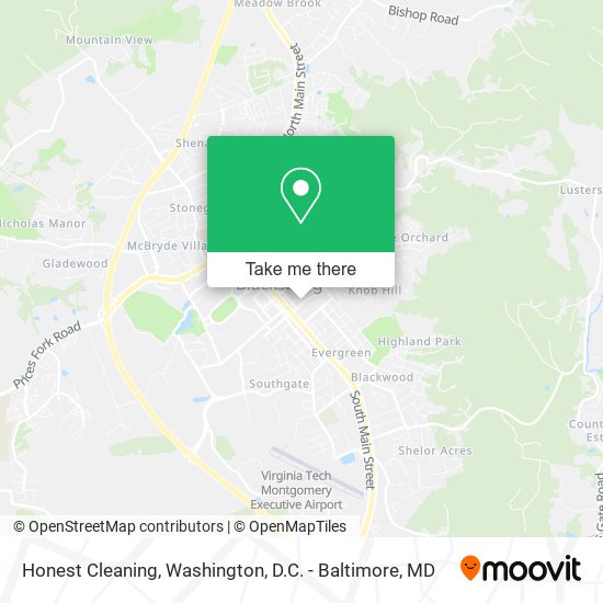 Honest Cleaning map
