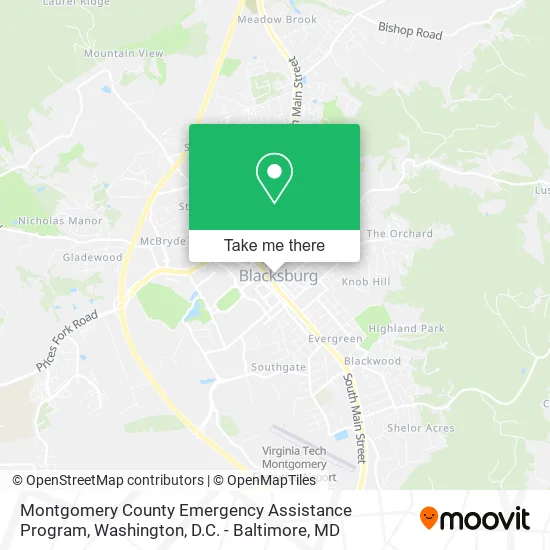 Montgomery County Emergency Assistance Program map