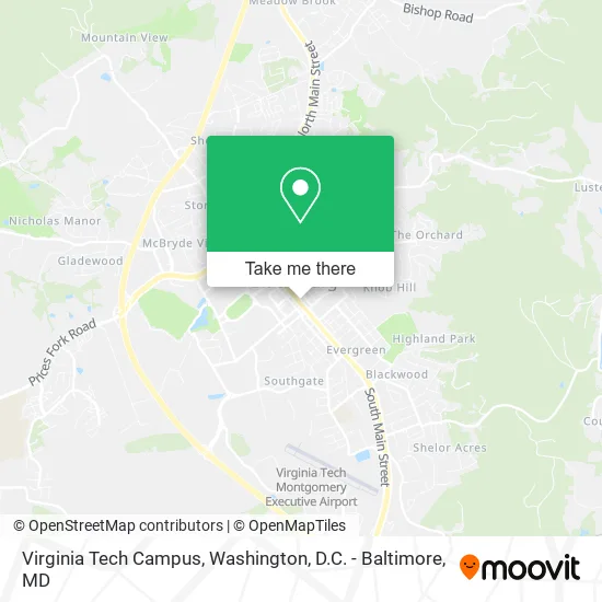 Virginia Tech Campus map