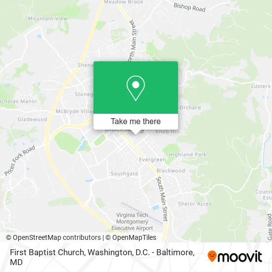 First Baptist Church map