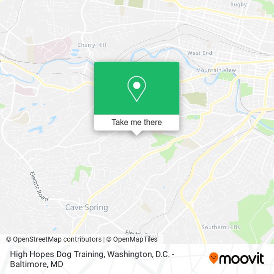 High Hopes Dog Training map