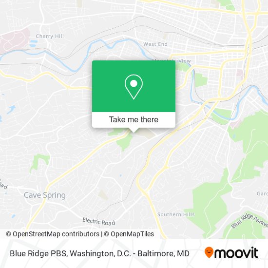 Blue Ridge PBS map