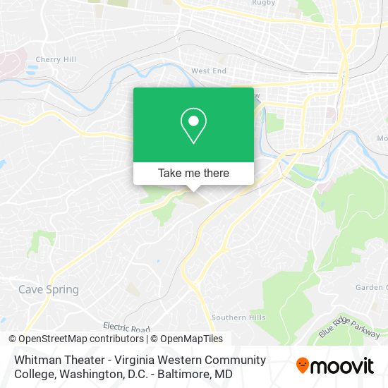 Mapa de Whitman Theater - Virginia Western Community College