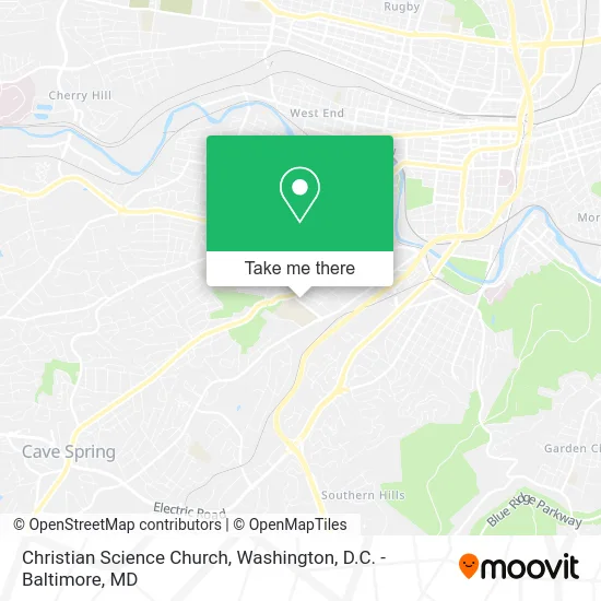 Christian Science Church map